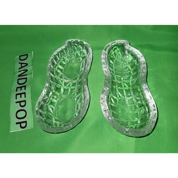 Vintage 3D Crystal Covered Peanut Container Serenade Candy Dish Godinger - Picture 4 of 5